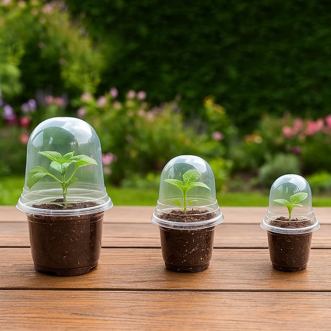 36 Packs 5/4/3.5 Inch Clear Plant Pot Humidity Domes, Transparent Seedling - Image 4