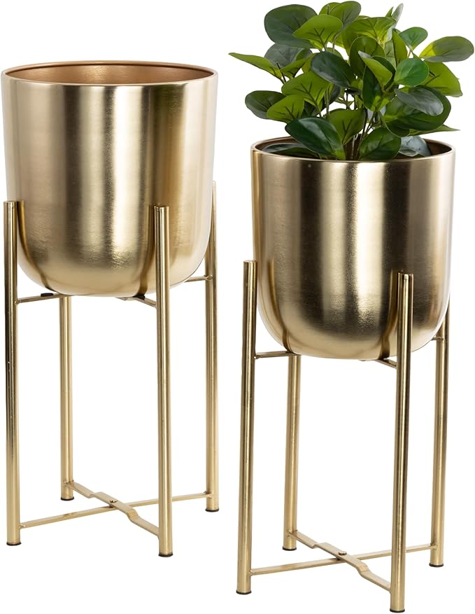 CosmoLiving by Cosmopolitan Metal Indoor Outdoor Planter Dome Large Planter Pot by Deco79