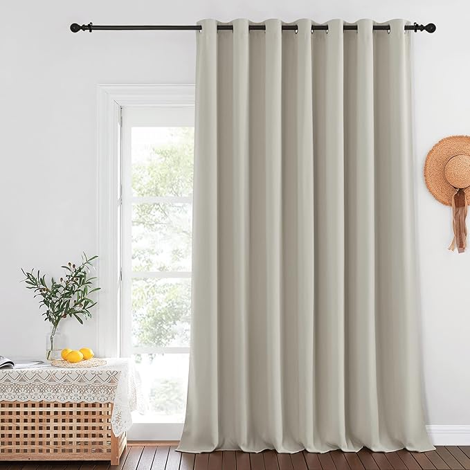 NICETOWN Extra Wide Blackout Sliding Door Curtains 95 inch Length - Image 2