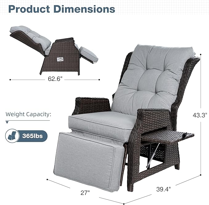 Outdoor Indoor Wicker Recliner - Image 2