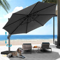 HOTEEL10x10ft Patio Umbrella Cantilever Umbrellas by HOTEEL