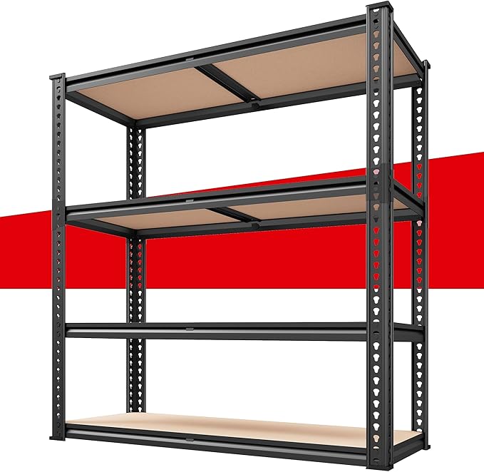 REIBII 40" W Garage Shelving 2000LBS Storage Shelves Adjustable Metal Shelving - Image 9
