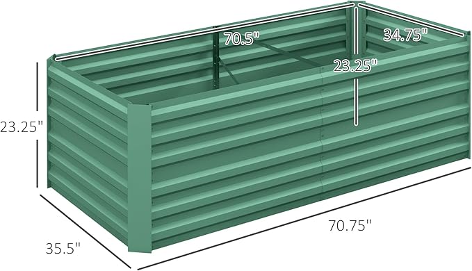 Outsunny Galvanized Raised Garden Bed Kit - Image 7