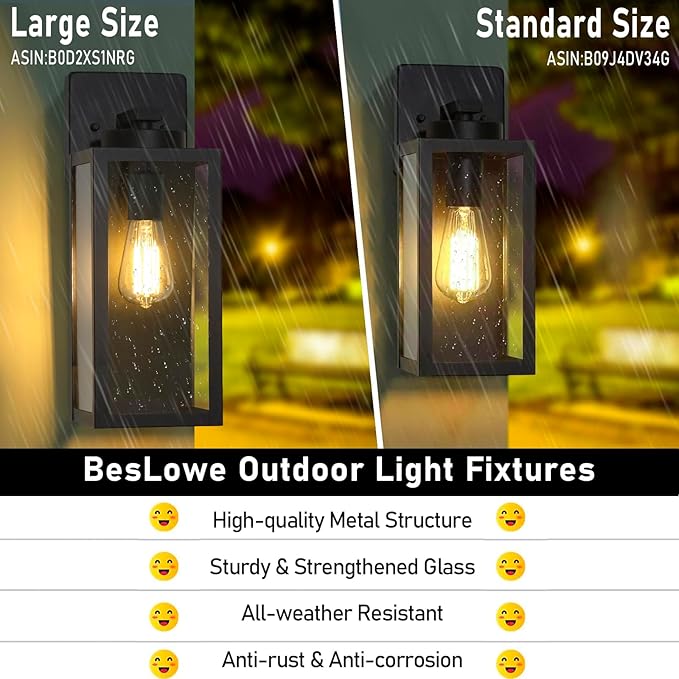 Large Size Outdoor Wall Light Fixtures, Exterior Lighting Fixtures Porch - Image 4