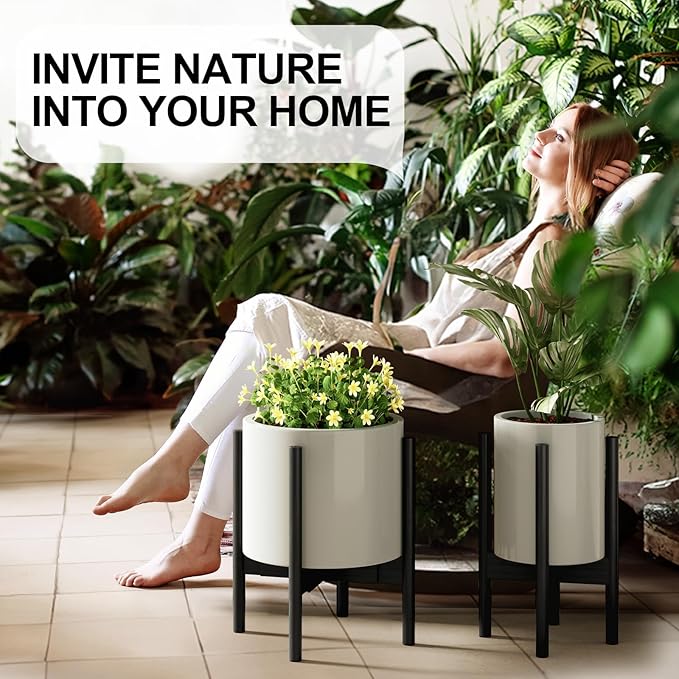 MUDEELA Plant Stand for Indoor Plants: Adjustable Width Fits 8-12 Inch Pots - Image 6