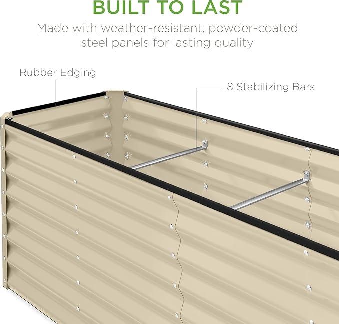 Best Choice Products 8x2x2ft Raised Outdoor Metal Garden Bed, Deep Root Box - Image 7