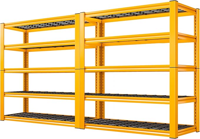 REIBII Garage Shelving Load 3200LBS, 5-Tier Storage Shelves, Adjustable Heavy by REIBII