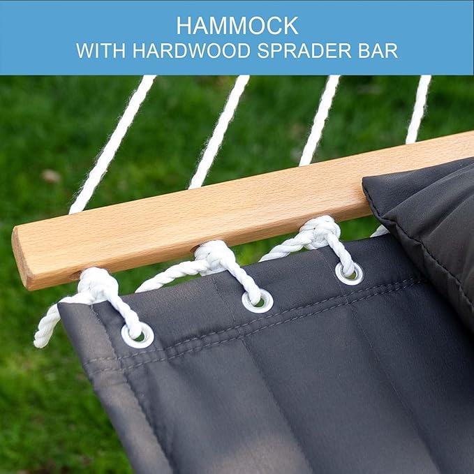Lazy Daze Hammocks 12 FT Double Quilted Fabric Hammock - Image 5