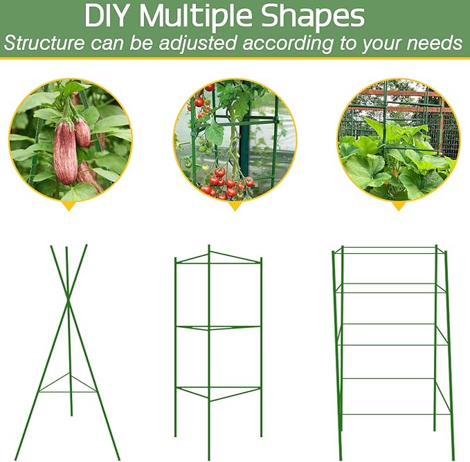 Halatool 4 Pack Tomato Cages for Garden, Garden Stakes Tomato Trellis for Pots - Image 5