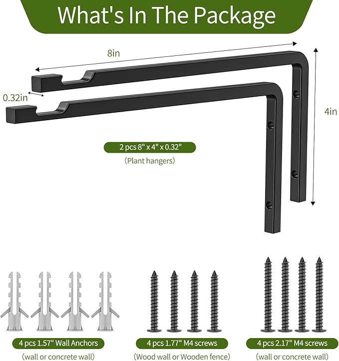 2 Pack 8 Inch Plant Hanger Hooks - Image 7