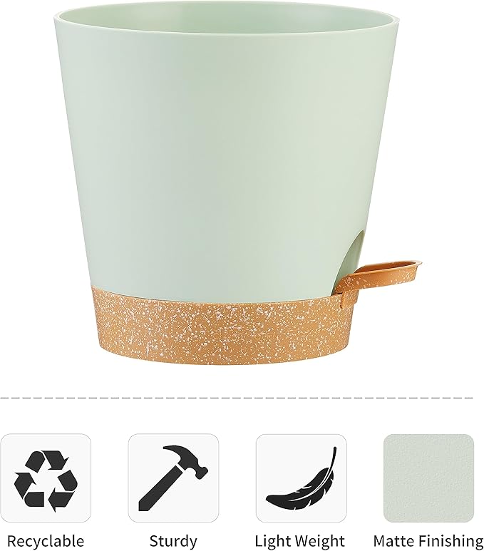 FaithLand 2-Pack 8 Inch Planter Pots - Image 4