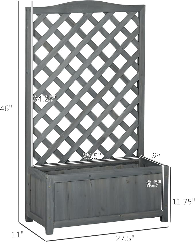 Outsunny Wooden Raised Garden Bed - Image 7