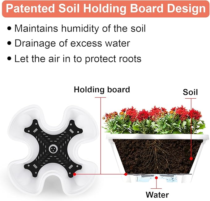 GameXcel Vertical Planter 5 Tier Stackable Planters Garden Planters Strawberry - Image 4