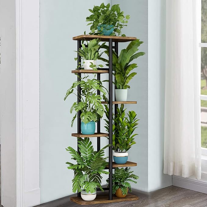 LINZINAR Plant Stand 6 Tier 7 Plant Multiple Flower Rack Holder Shelves Rack - Image 3