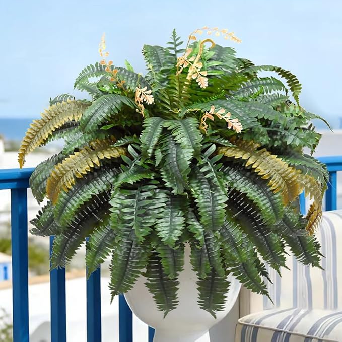 Large Autumn 88 Leaves Artificial Ferns by FAJUNZH