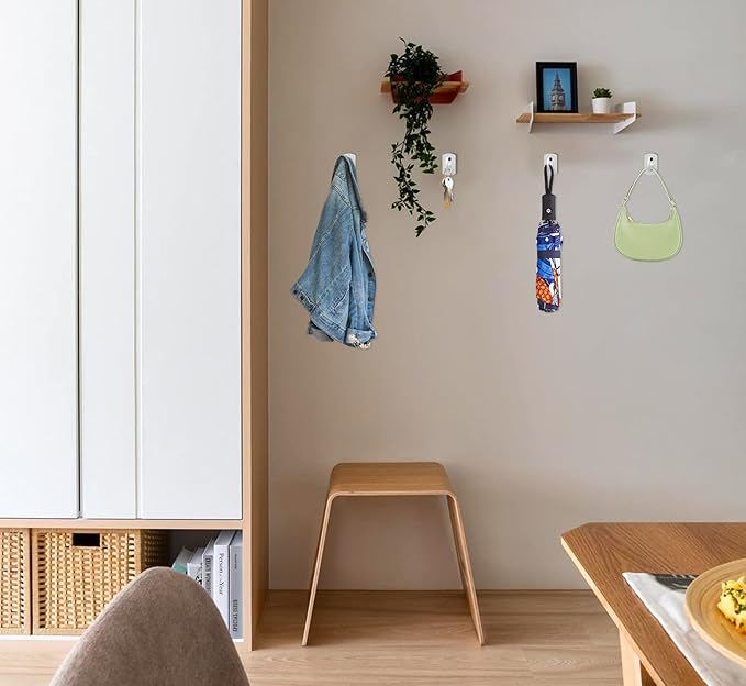 Ceiling Hooks for Hanging Plants 8P 2.5inches White - Image 4
