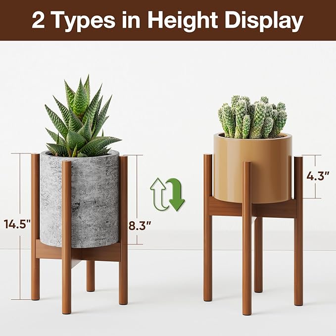 MUDEELA Plant Stand for Indoor Plants: Adjustable Width Fits 8-12 Inch Pots - Image 5