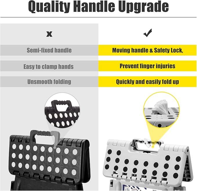 Delxo Folding Step Stool 17.5 Inch, Heavy Duty Step Stools - Image 8
