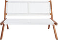 SAFAVIEH Outdoor Collection Kobina Natural Acacia Wood/White Rope Foldable Bench by SAFAVIEH