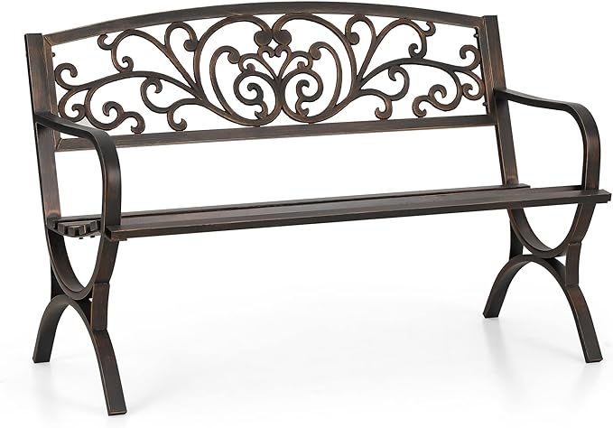 Sophia & William Metal Outdoor Bench, Cast Iron Park Benches by SophiaWilliam