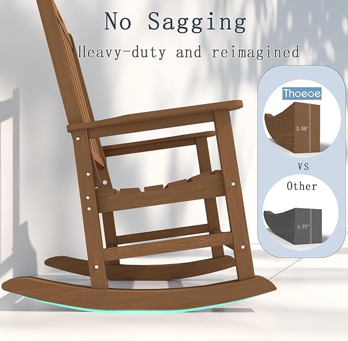 Oversized Rocking Chair Set of 4, Outdoor Rocking Chair - Image 8