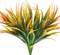 6Pcs Artificial Grass Fake Plants 17.3in Outdoor Plastic Plants UV Resistant by Phliofd