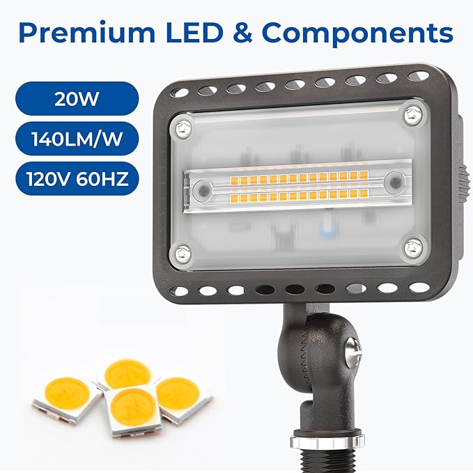 CINOTON 20W LED Flood Lights Outdoor, IP65 Waterproof Exterior Security Wall - Image 12