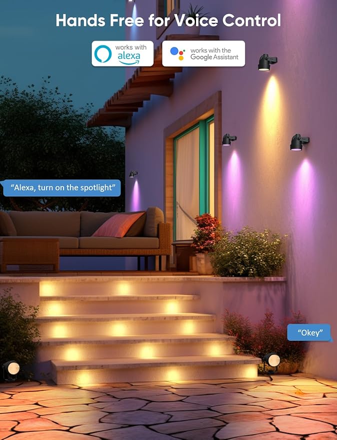 APPECK Landscape Lighting, RGBW Color Changing Low Voltage Landscape Lights - Image 4