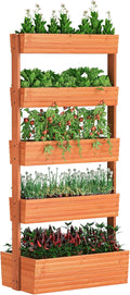 FILWH Wooden Raised Garden Bed Vertical Planter Box, Freestanding Plant Stand by FILWH