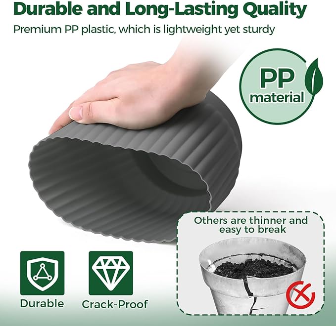T4U 7 Inch Self Watering Pots for Indoor Plants, 4 Pack Plant Pots, Self - Image 5