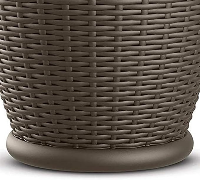 Suncast 4 Pack Wicker Planter w/ Drillable Drain Holes, Decorative - Image 8