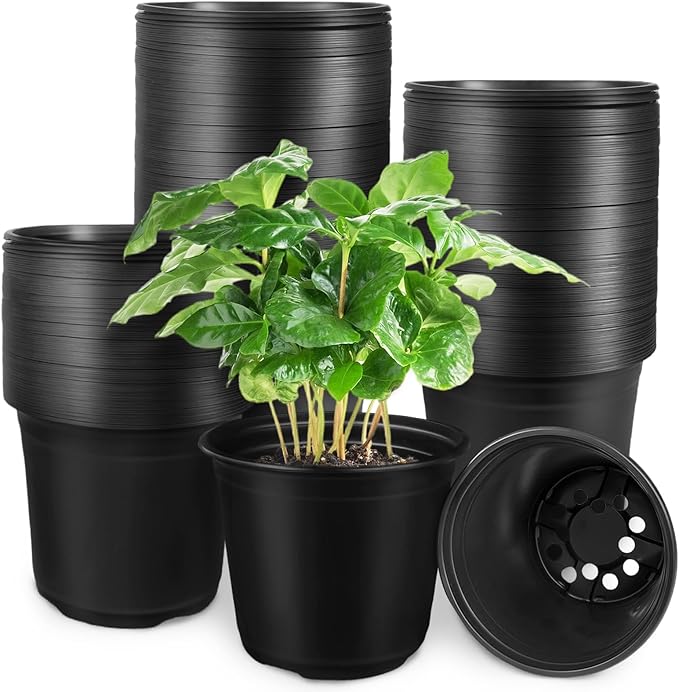 Anyumocz 120Pcs 0.5 Gallon Plant Nursery Pots, Plastic Pots by Anyumocz