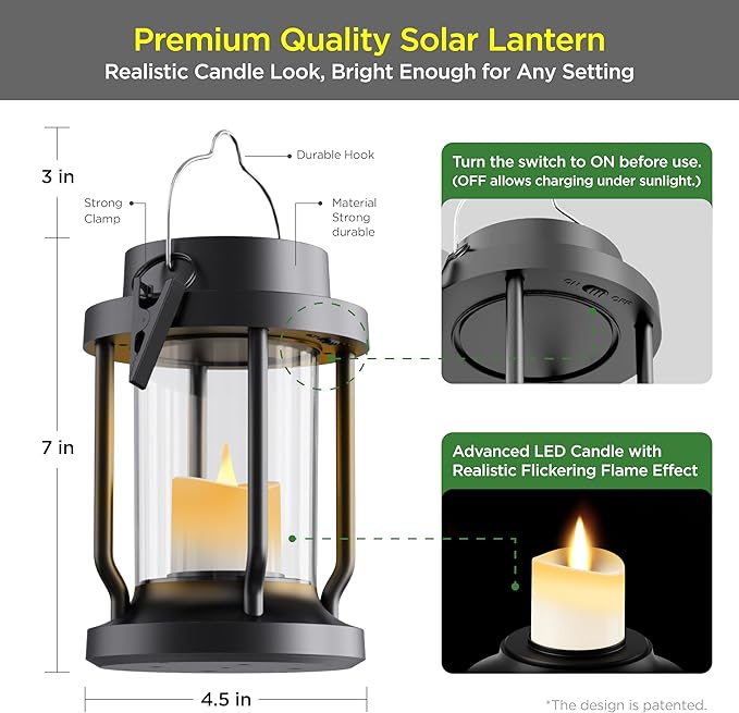 Solar Lantern Outdoor & Indoor Use – Hanging Solar Lights - Image 6