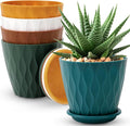 6 inch Plant Pots, 5 Pack Flower Pots Outdoor Indoor, Planters by AFamilyofGardenLovers