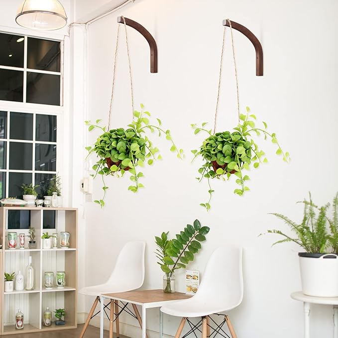 Juexica 4 Pcs Plant Hanger Wooden, 8 Inch Hanging Plant Hooks - Image 5