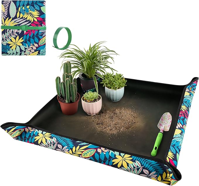 Repotting Mat for Plant Transplanting and Mess Control 29.5"x 29.5" Oxford by HNXTYAOB