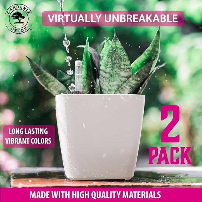 GARDENIX DECOR 5" Self Watering pots - Image 3