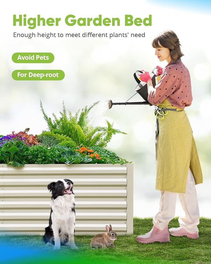 Quictent Galvanized Raised Garden Bed 8x4x2 Ft Tall Metal Planter Box - Image 5