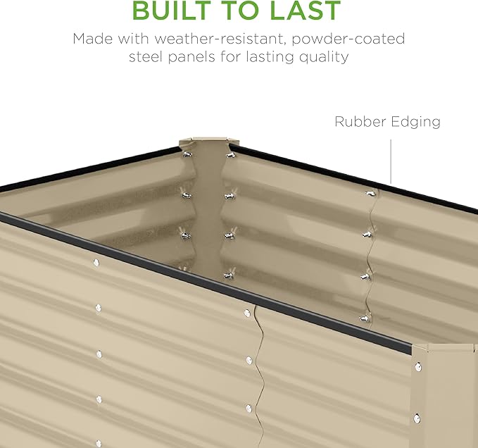 Best Choice Products 4x2x2ft Outdoor Metal Raised Garden Bed, Deep Root Box - Image 7