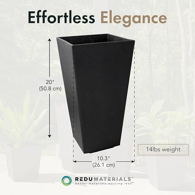 Tierra Verde 2-Pack Indoor & Outdoor Self-Watering Square Planters - Image 4