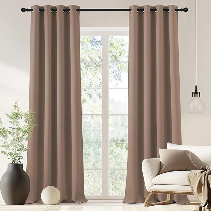 NICETOWN Blackout Drapery Curtain Panel 90 inches Long by NICETOWN