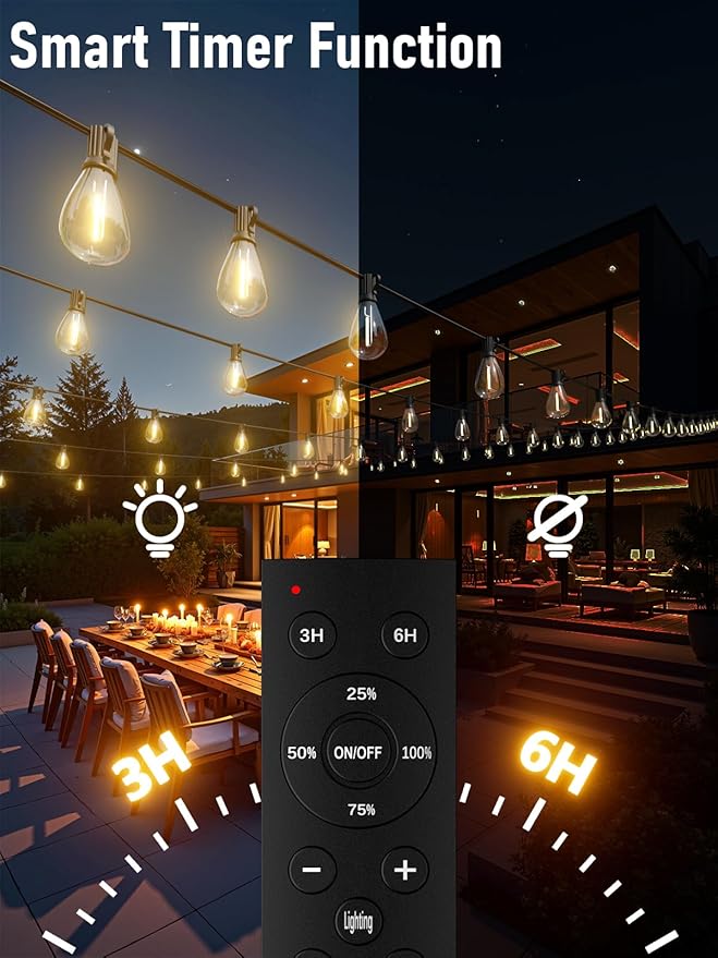 luckystyle 30FT LED Outdoor String Lights - Image 5