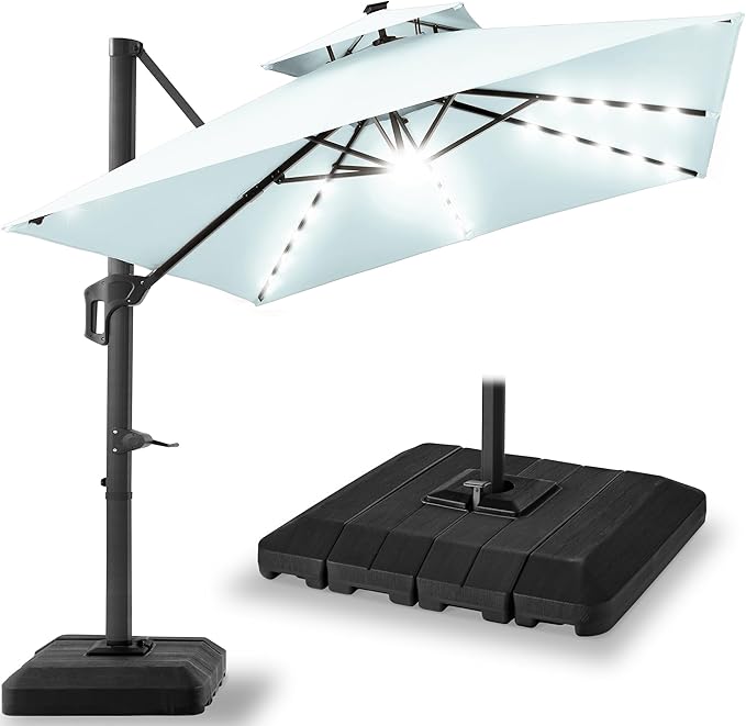 Best Choice Products 10x10ft Cantilever Patio Umbrella w/Base Included by BestChoiceProducts