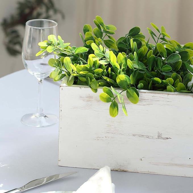 Efavormart 30"x6" Whitewash Wood Planter Box - Image 6