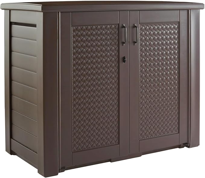 Rubbermaid Decorative Outdoor Storage Cabinet, Weather Resistant, Organization by Rubbermaid