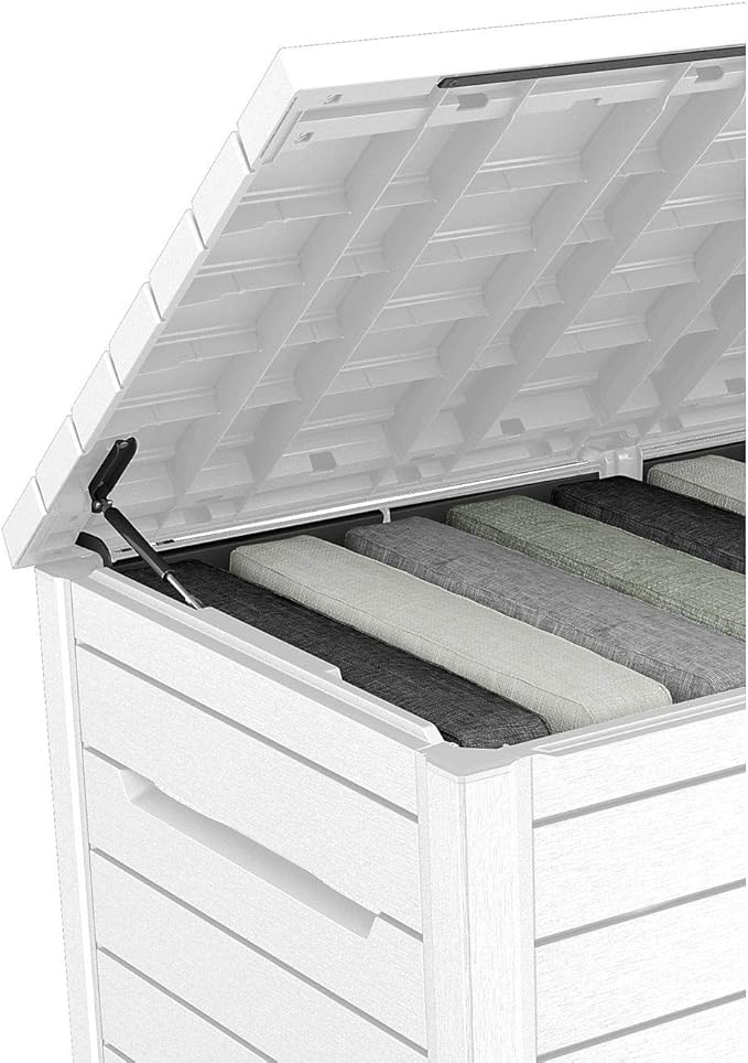 Keter XXL 230 Gallon Deck Storage Box Outdoor Patio Container ~ White - Image 6