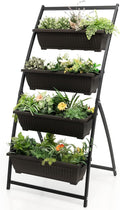 Giantex 5.2FT Vertical Raised Garden Bed, 4-Tier Elevated Planter Box w/4 by Giantex