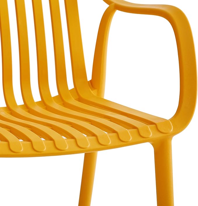 Modern Stackable Outdoor & Indoor Plastic Dining Chairs Set, Armchairs Set - Image 6