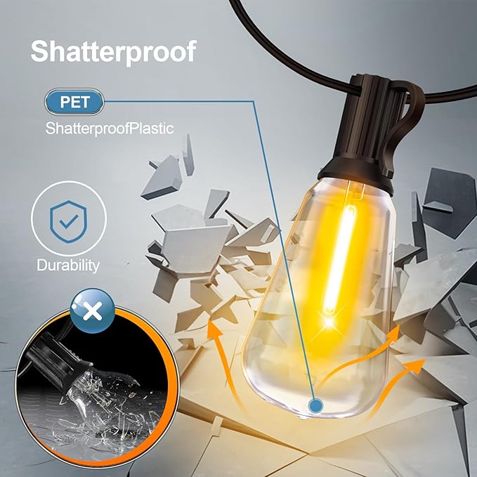 Outdoor String Led Patio Lights - 150Ft 45M Outside Waterproof Light - Image 5