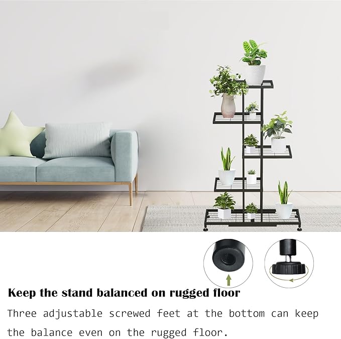 Twhep 5-Tier Iron Plant Stand - Image 3
